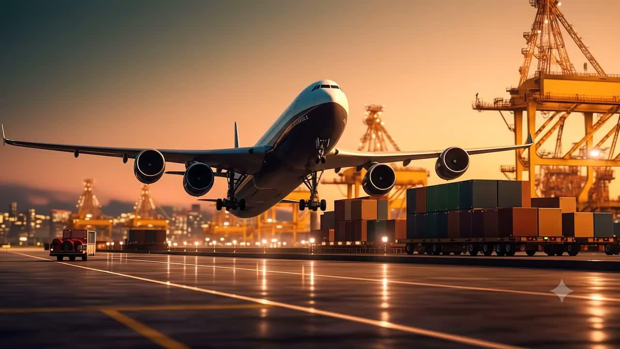 Air freight cargo plane