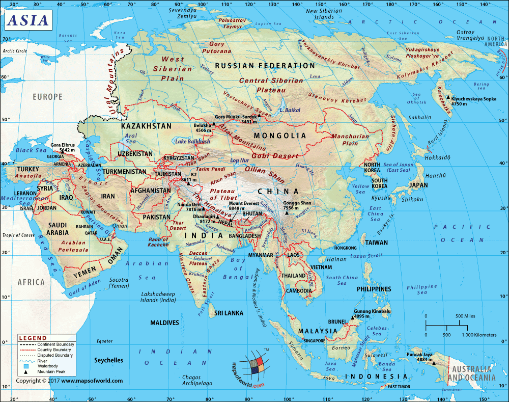 Asia map