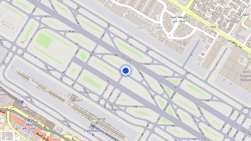 Map of Dubai Airport Free Zone — Madocsa Logistics FZCO office location